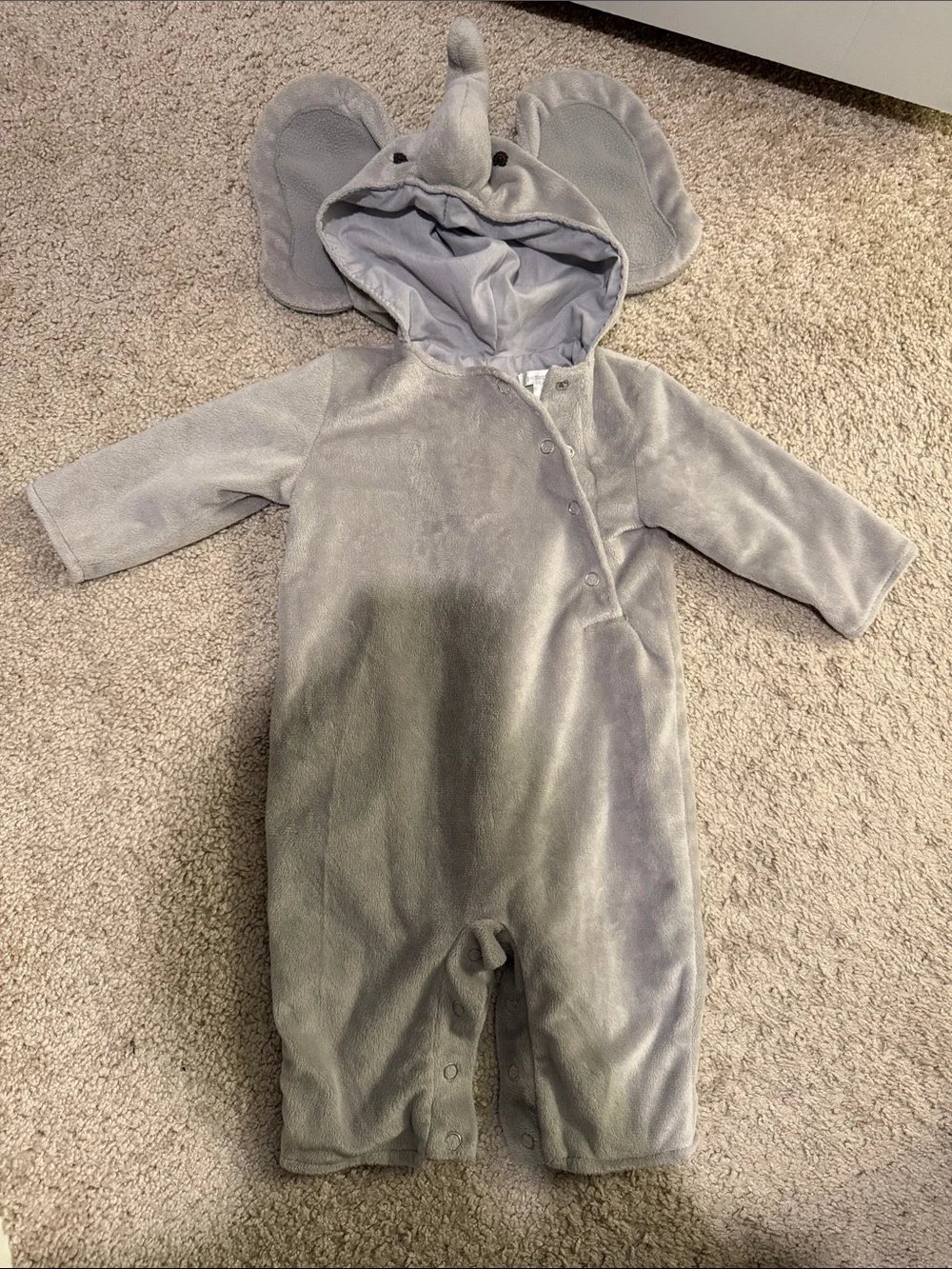 Pottery Barn Kids Gray Elephant Hooded One-Piece